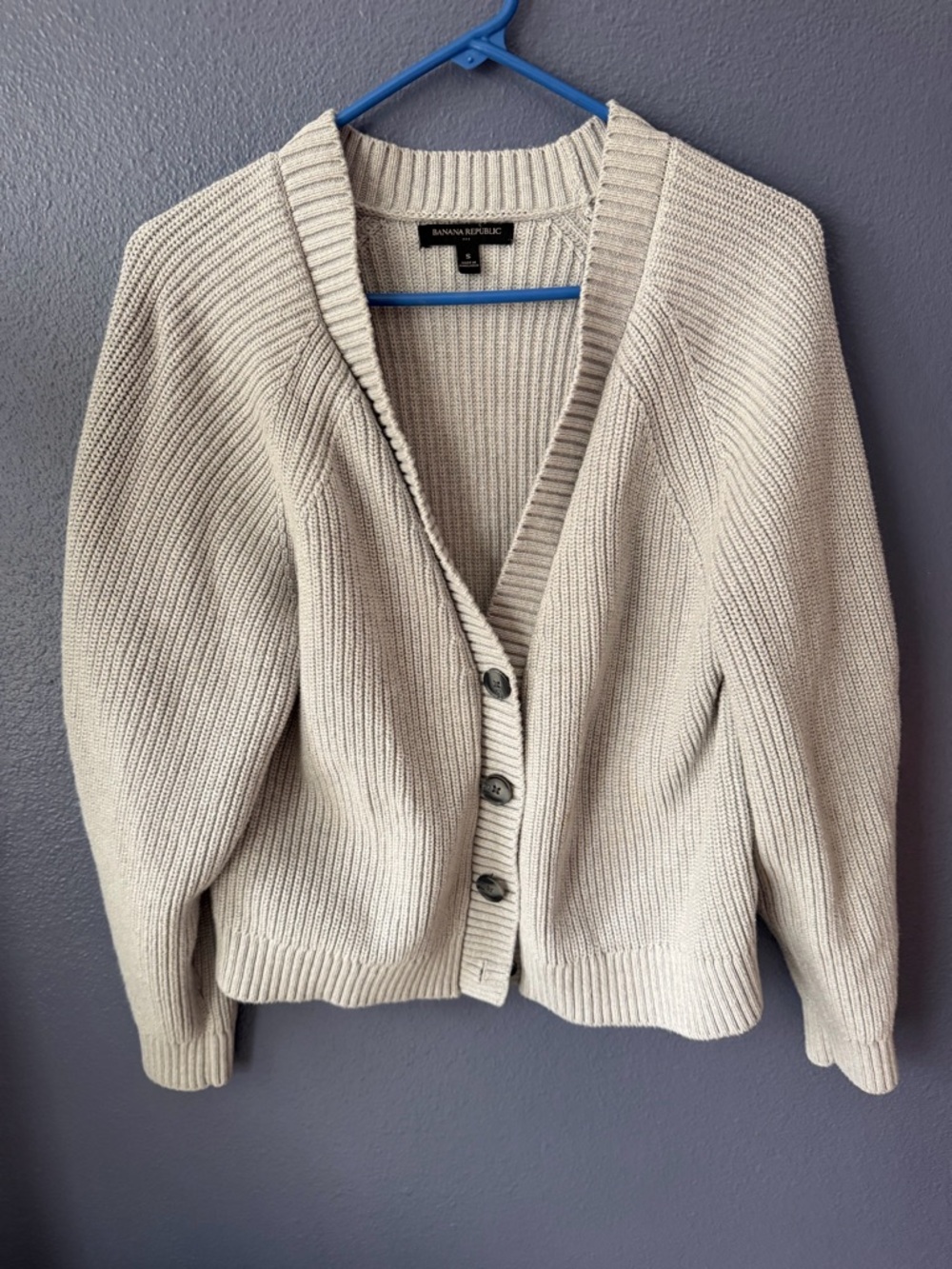 Banana Republic thick cable knit sweater cardigan sz S